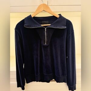 Nili Lotan Navy velvet Sweater in L